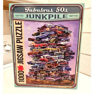 TDC Games Fabulous 50s Junkpile Classic Car Jigsaw Puzzle, 1000 pieces